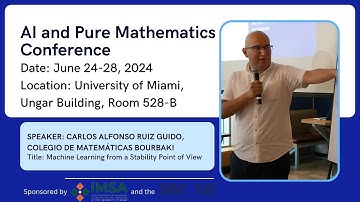 Carlos Alfonso Ruiz Guido, Colegio de Bourbaki: Machine Learning from a Stability Point of View
