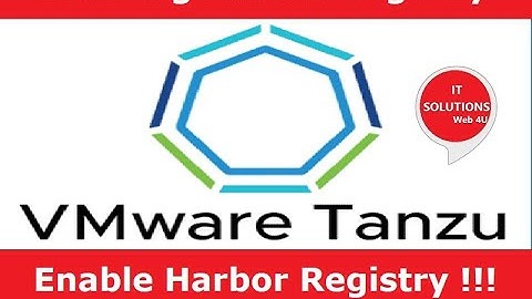 Enabling Harbor Registry -TANZU