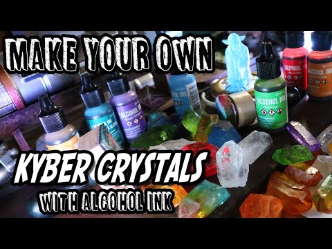 Make your own Kyber Crystal with Acohol Ink | DIY Tutorial