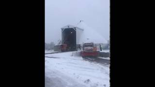 IDOT plow loaded with salt at the Oak Brook yard
