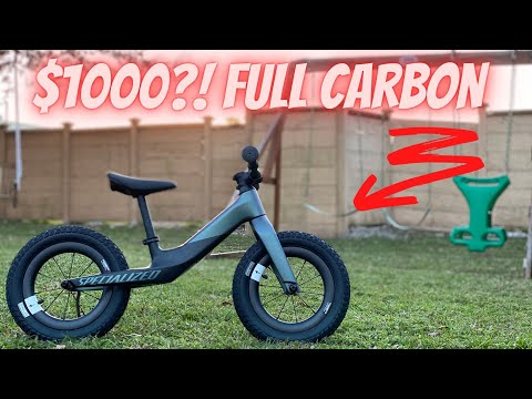 Video: Bicicleta de equilibrio Specialized Hotwalk Carbon: detrás de escena, mira la bicicleta para niños de £ 999