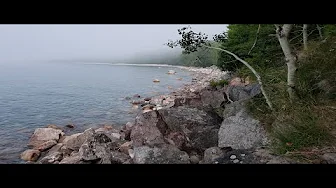 Canon XF400 Time Lapse Crossing Mackinac Bridge in Rain