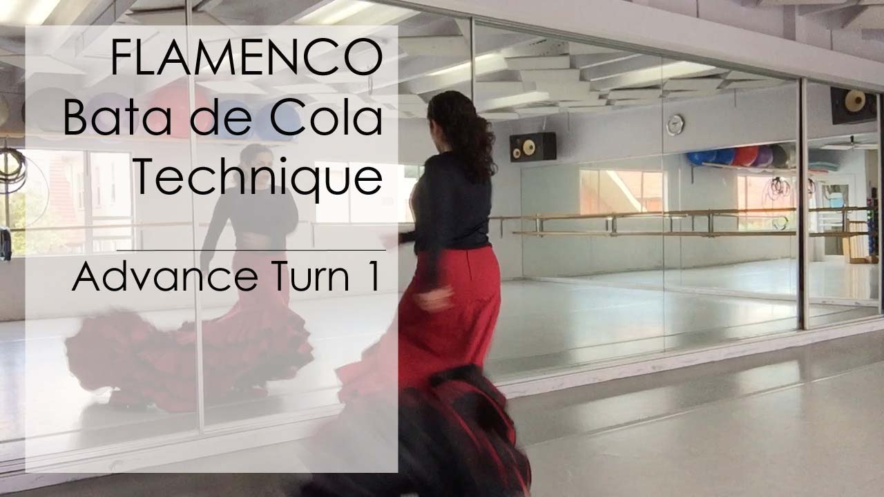 Flamenco Dance Lesson | Bata de Cola Technique (Advanced Turn)