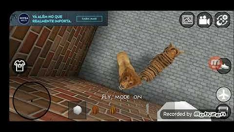 tígre vs leão mini block craft 3d