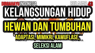 Kelangsungan Hidup Hewan Dan Tumbuhan (Adaptasi, Mimikri, Kamuflase, dan Seleksi Alam)