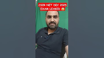 CSIR NET DEC 2025 EXAM LEAKED 😱 #shorts #csirnetdec2025