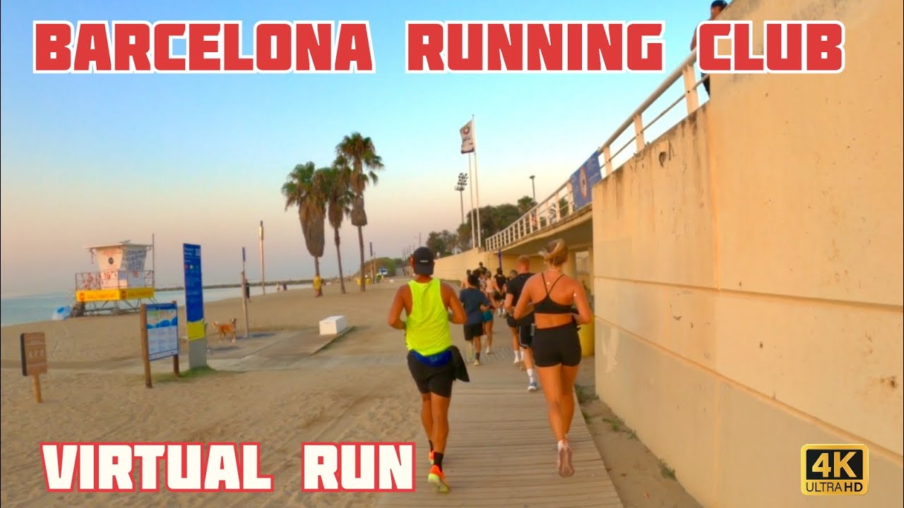 Virtual Run Beach | Barcelona Running Club | Treadmill Workout 
