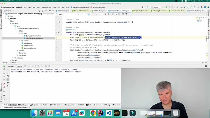 Atlassian Data Center App: create schedule job (english)