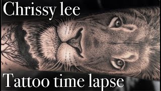 LION TATTOO TIMELAPSE | CHRISSY LEE