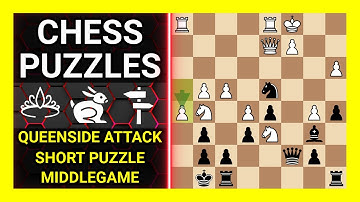 Chess Puzzles to Practice. Themes: Queenside attack, Short puzzle, Middlegame. Learn Chess