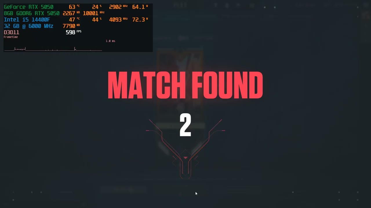 Valorant - RTX 5050 + i5 14400F | 1080P | HIGH Settings