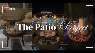 SMALL PATIO MAKEOVER  ON A BUDGET | PATIO PROJECT REVEAL | VLOG STYLE | UNDER $500.00