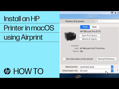 Video: Hur aktiverar jag AirPrint på min HP Officejet Pro 8720?