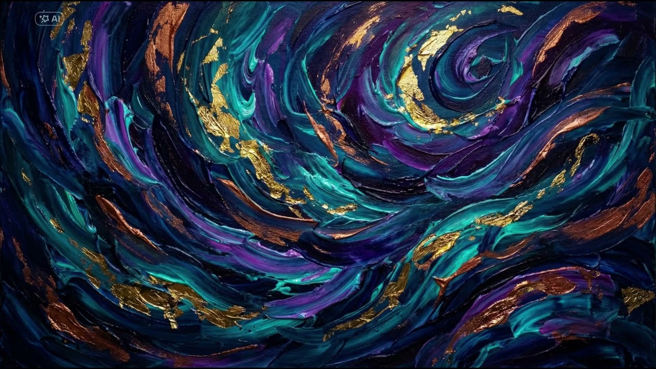 Neo-Impressionist Night : Relaxing Free TV Art Wallpaper Screensaver Home Decor Digital Decoration