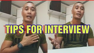 TIPS FOR INTERVIEW(Military Applicant)