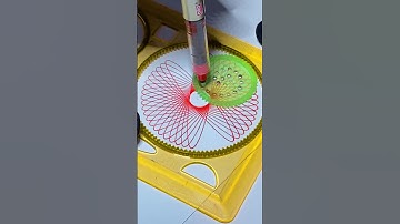 How many rotations did the pen make in total???🧐 #shorts #satisfying #asmr #spirograph #art