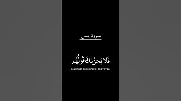 كرومات قرآن كريم شاشه سوداء_ فلا يحزنك قولهم / سورة يس