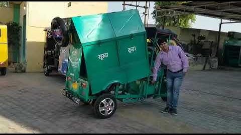 E Rickshaw E Garbage Loader with Hydraulic System with Waste Management