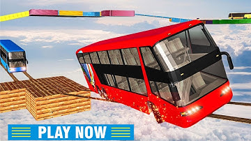 Impossible Bus Stunt Driving 2022 - Offroad Mega Ramp Racing Driving Simulator Android GamePlay