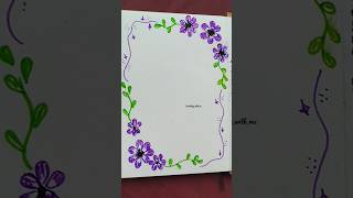 Simple border design 😍❤️ #borderdesign #drawing #shorts #viralshorts #viralvideo #trending #