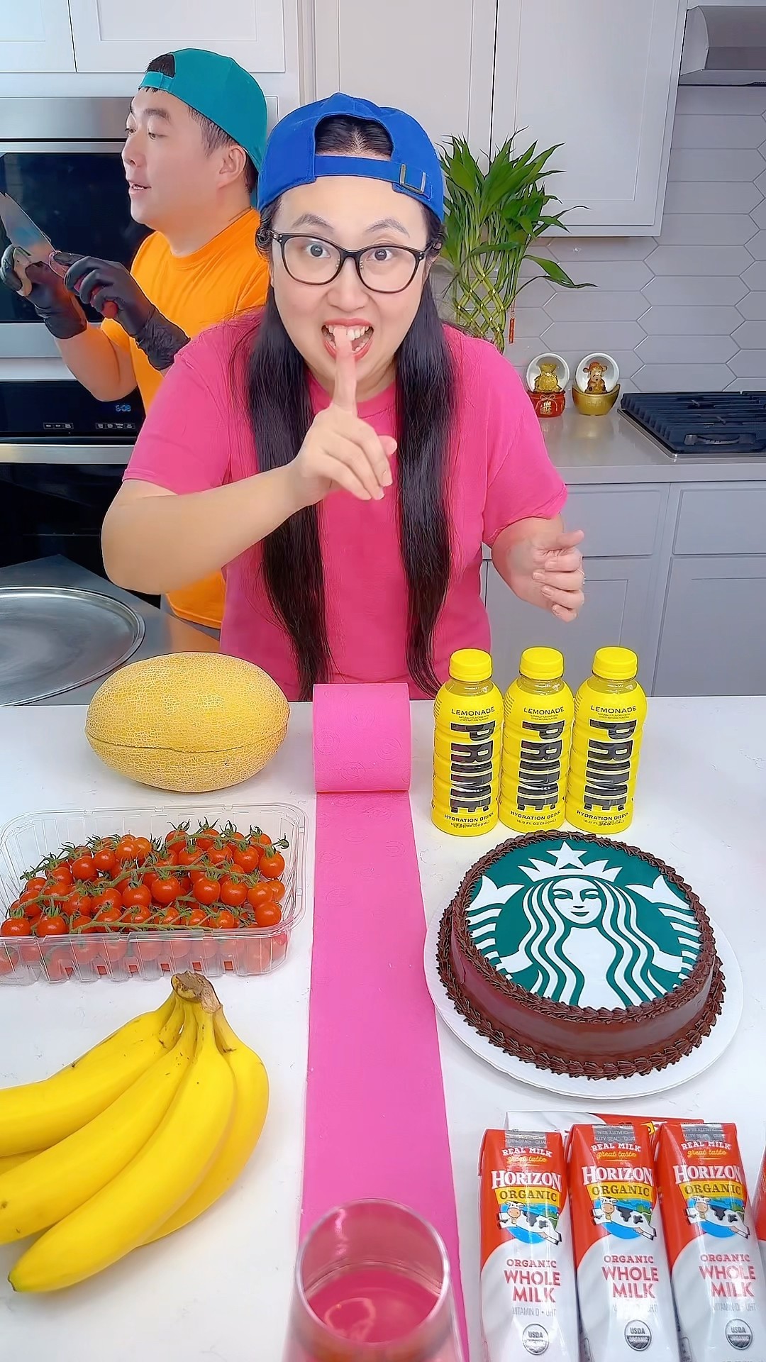 Starbucks cake vs fruit ice cream challenge!? #starbucks #funny by Ethan Funny Family