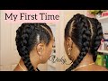 🍃Trying To Feed in Braid | Protective Hair Style | VickyJ