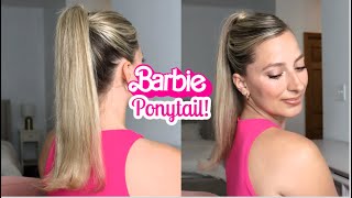 EASY BARBIE INSPIRED HIGH PONYTAIL TUTORIAL Short Medium and Long Hairstyle Summer Hairstyle