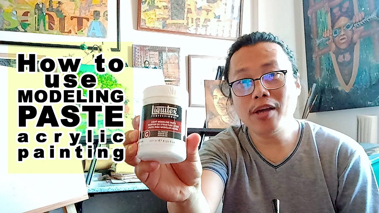How to Use Modeling Paste on Acrylic Paints - YouTube