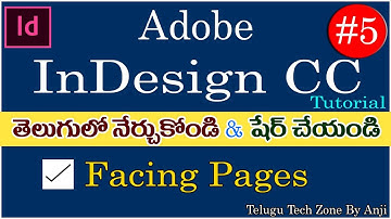 InDesign Tutorials In Telugu || How to use Facing Pages in InDesign In Telugu || InDesign CC