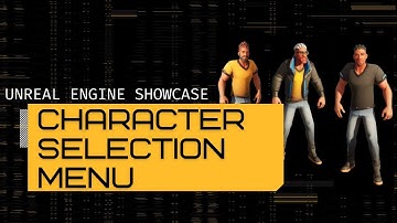 Character Selection Menu, Unreal Engine 5 Tutorial