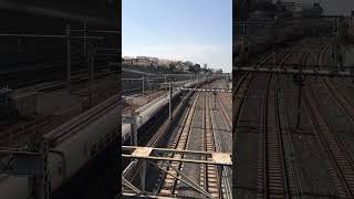 Trains Passing By at Nippori Station in Japan #shorts