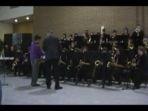 Holmes middle schol jazz band and grayslake middle school jazz band combine to play a song Holmes middle schol jazz band and grayslake middle school jazz band combine to play a song