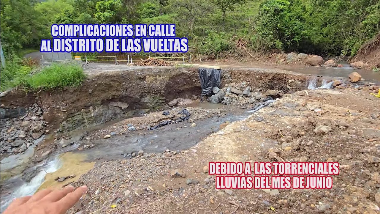 Así quedo La Calle a Las Vueltas en Chalatenango EL SALVADOR, Después de Las Lluvias.