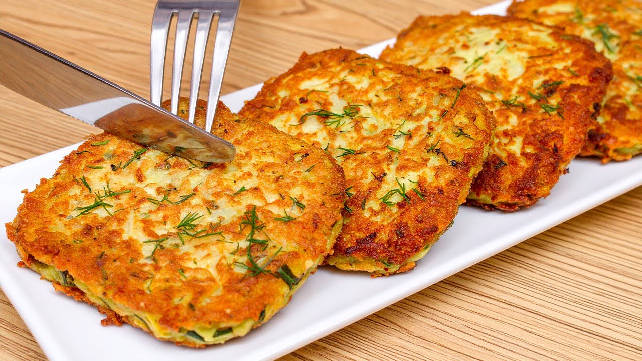Haben Sie 2 Eier und 3 Zucchini? Das beste Zucchini-Rezept! Schnelles Abendessen! Lecker!