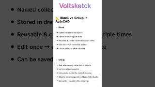 🔥 Block vs Group in AutoCAD (10s) #autocad