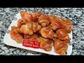 الكرواسون الفرنسي طريقة عمل الكرواسون الالوان وسر توريقة الكرواسون...Croissant bicolor