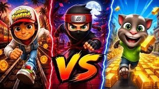 Subway Surfers 🆚 Ninja Run 🆚 Tom Gold Run — Which One Wins? 🔥#subwaysurfers #gameplay  screenshot 3