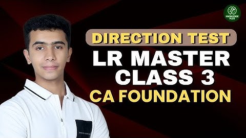 Direction Sense Test- Part 3| CA Foundation | Lakshya Belani