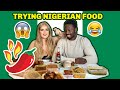 Trying NIGERIAN FOOD with my BOYFRIEND- JOLLOF RICE, EGUSI SOUP, EBA | Lucy Flight