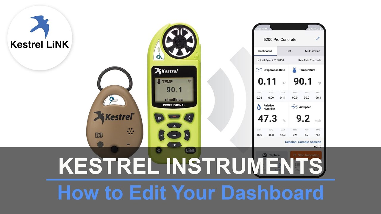 Kestrel LiNK | How to Edit Your Dashboard