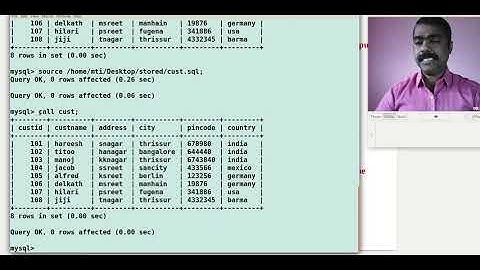 Stored procedure without parameter and with parameter in Mysql - Video 17