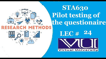 Research Method(STA630| lec# 24 || (URDU) || with easy steps