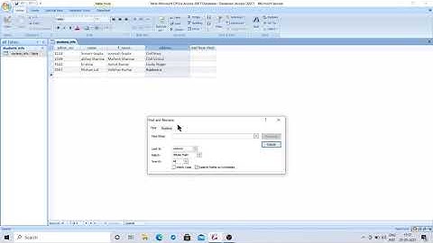 Find and replace options in MS ACCESS