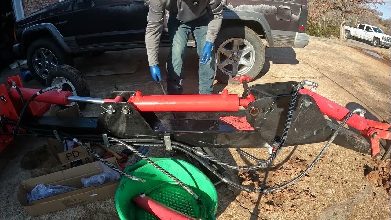 Harbor Freight backhoe Replacing Hydraulic Cylinder YouTube