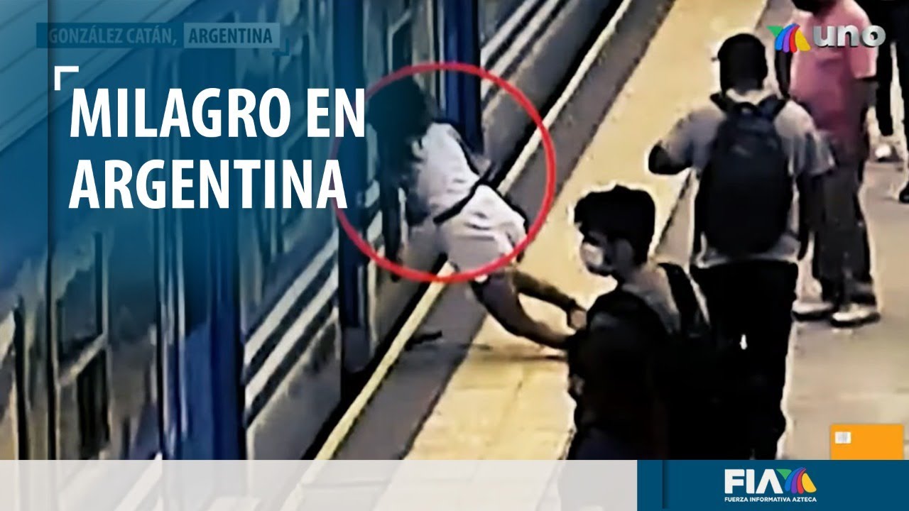 En Argentina, mujer CAE a las vías del tren y SOBREVIVE de milagro: 