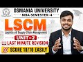 LSCM Unit-2 Last Minute Revision | MBA Semester-4 | Osmania University | Score 10/10 Easily