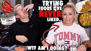 Trying foods i've NEVER liked!!!! ft my BROTHER!!