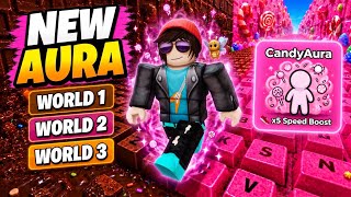 NEW Candy Aura! 🍬 +1 Speed Keyboard Escape (All 3 Worlds) | Roblox Gameplay screenshot 2