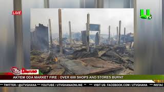 Akyem Oda Market Fire Over 600 Shops And Stores Burnt