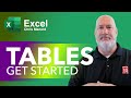 Excel  getting started with tables
